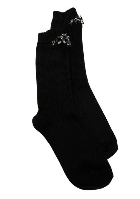 Black Embellished socks Simone Rocha - women